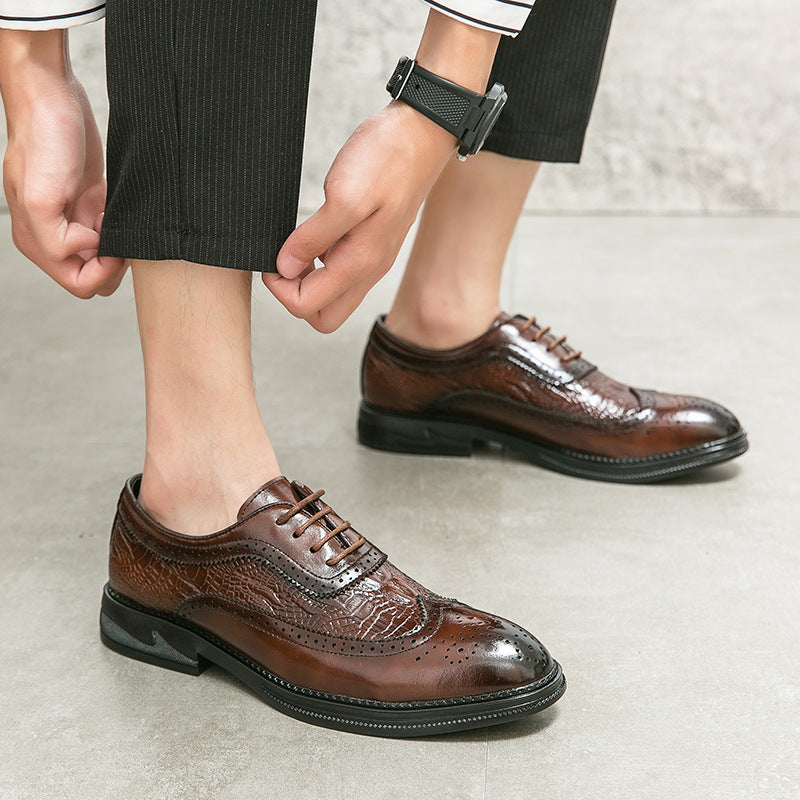 Men's British Dress Crocodile Oxford Shoes | Confetti Living