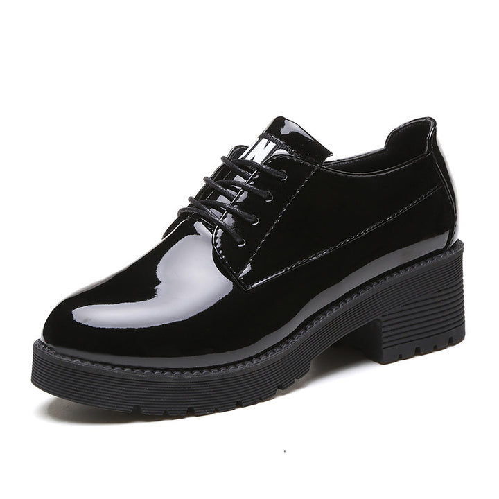 Women's Leather Oxford Brogue Shoes in Black | Confetti Living