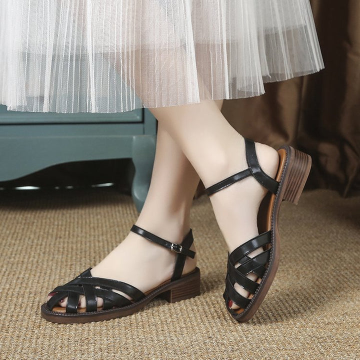 Women's Retro Buckle Strap Sandals | Confetti Living
