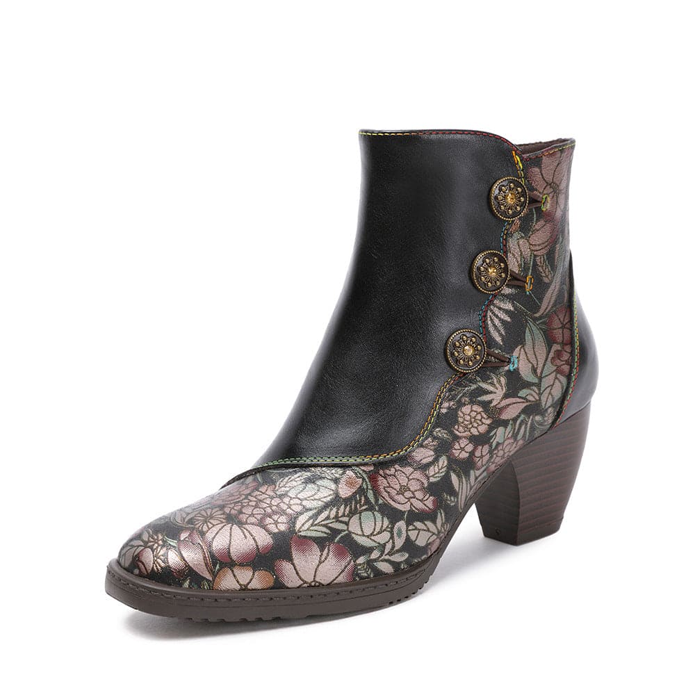 Women's Retro Flower Fashion Boots | Confetti Living