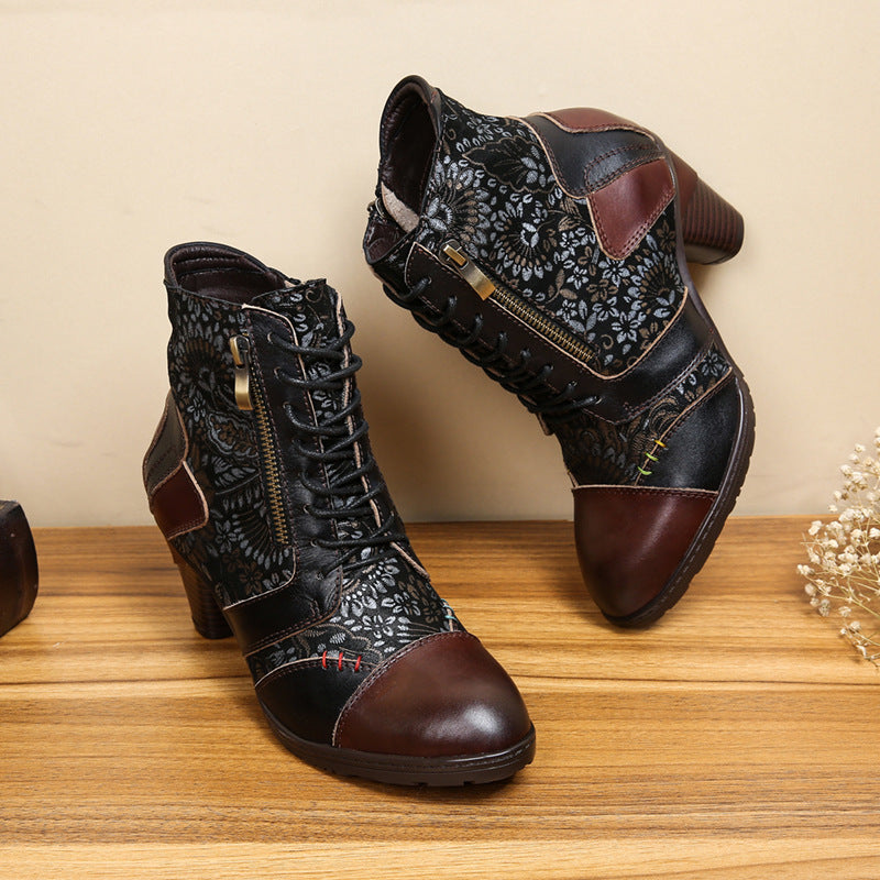 Women's Bohemian Vintage Leather Boots | Confetti Living