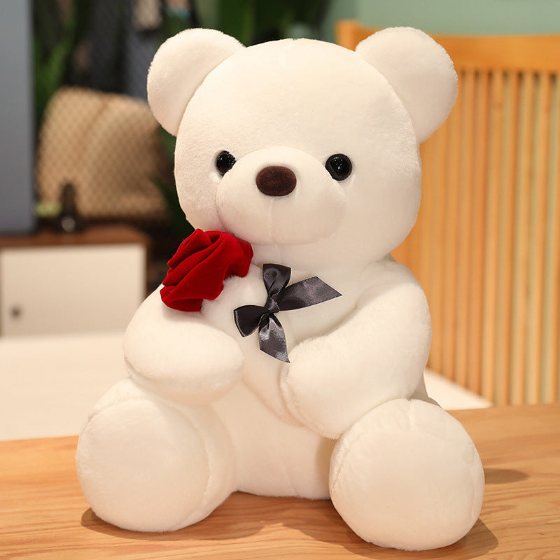 Plush Toy Bear with Rose Flower | Confetti Living