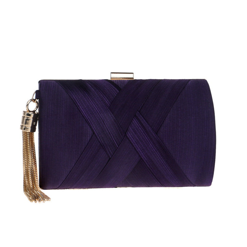 Women's Tassel Clutch Bag in Purple Regular | Confetti Living