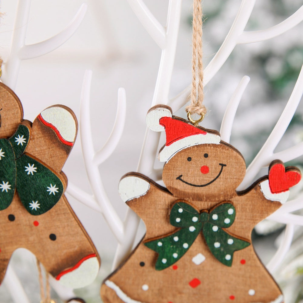 Christmas Gingerbread Man Tree Ornaments showing detail | Confetti Living