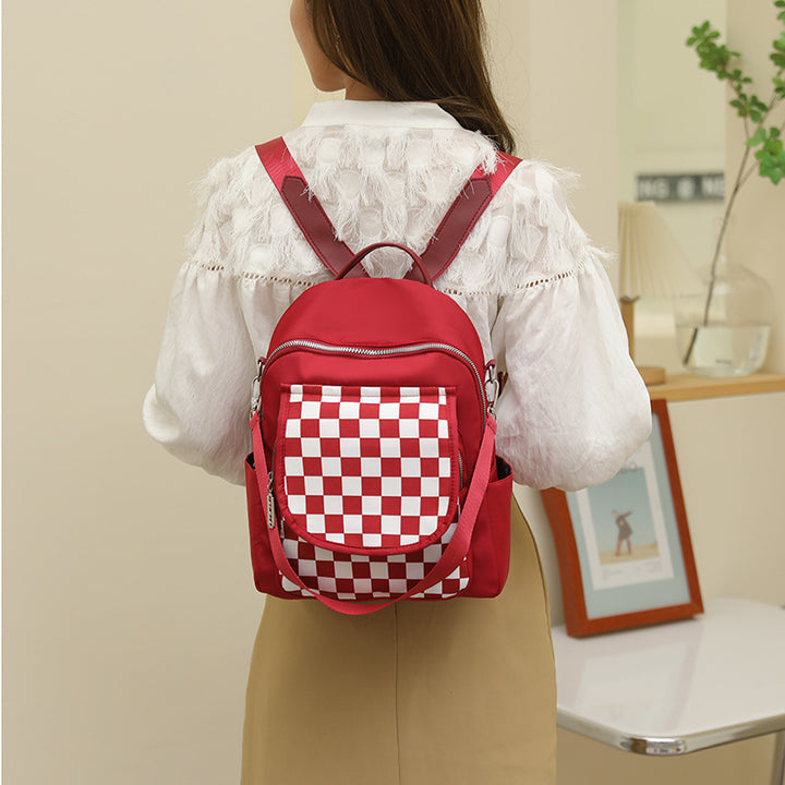 Lightweight Chequered Canvas Backpack | Confetti Living