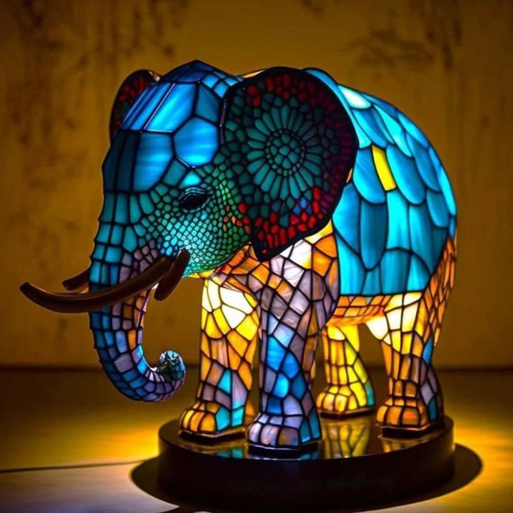 Animal Series Coloured 3D Desk Lamp Elephant|Confetti Living