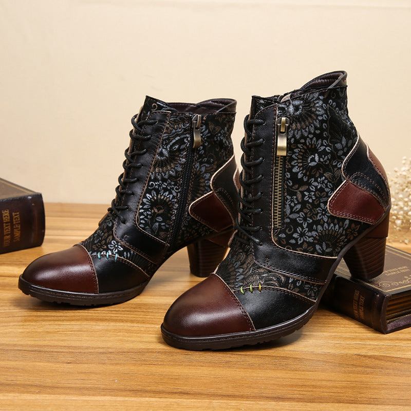 Women's Bohemian Vintage Leather Boots | Confetti Living