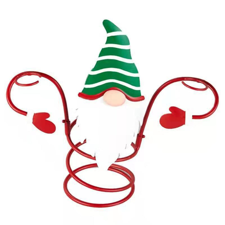 Christmas Decoration Wine Glass Holder Santa Elf Face | Confetti Living