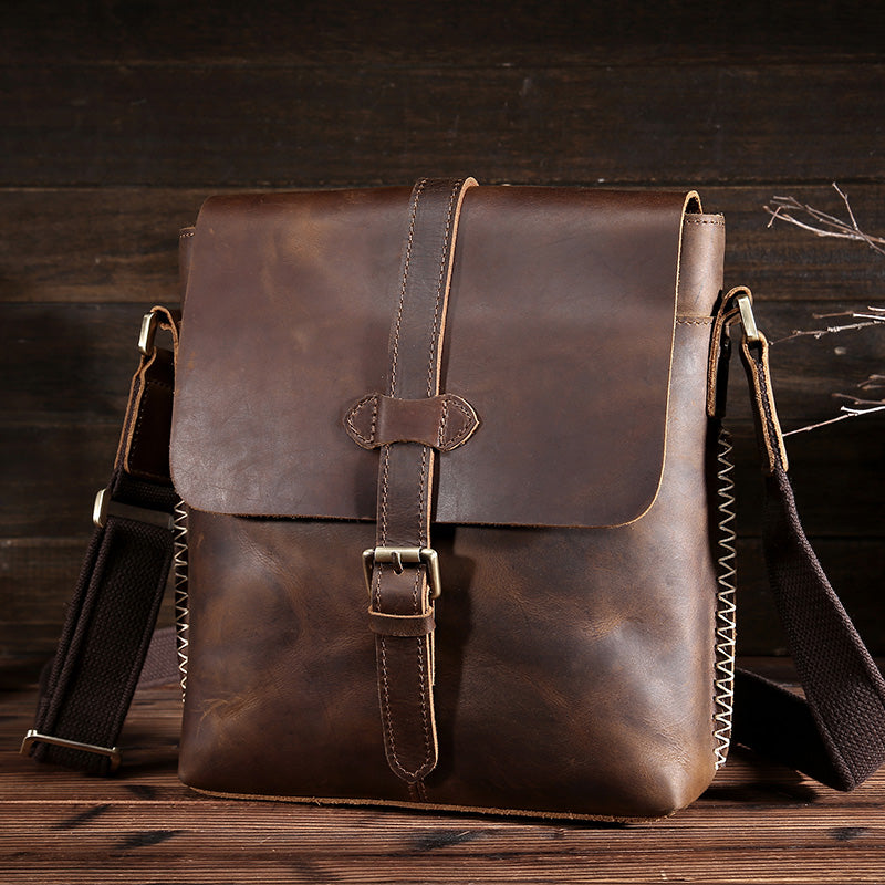 Leather Messenger Bag | Confetti Living