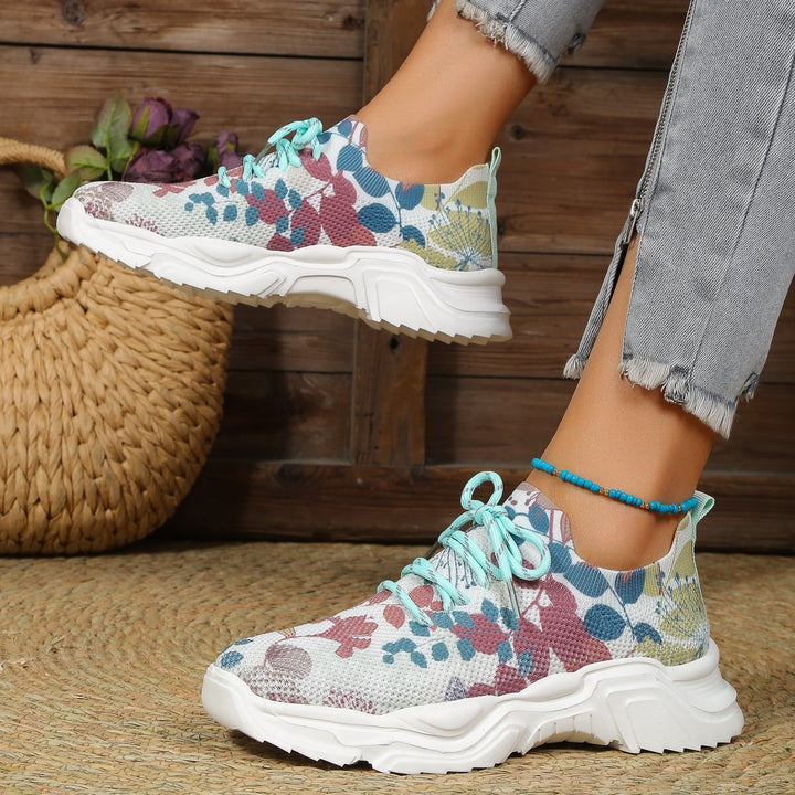 Women's Printed Flowers Casual Running Shoes | Confetti Living