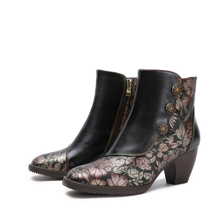 Women's Retro Flower Fashion Boots | Confetti Living