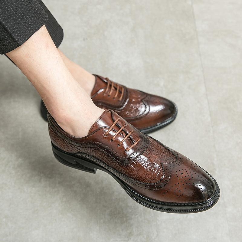 Men's British Dress Crocodile Oxford Shoes | Confetti Living