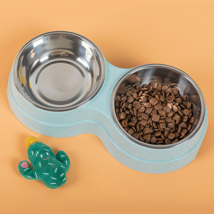 Double Pet Bowls for Food and Water in Blue | Confetti Living