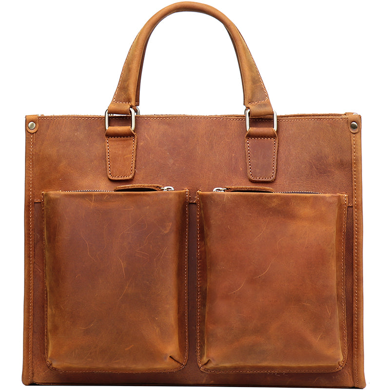 Vintage Cowhide Men's Handbag Business Briefcase | Confetti Living