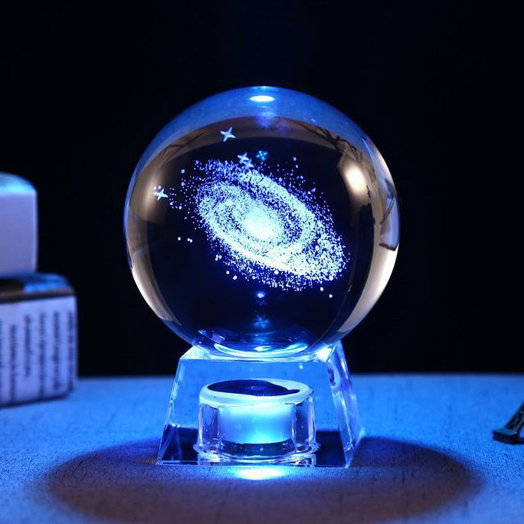 Music Box and Luminous LED Crystal Ball with 3D Perspective