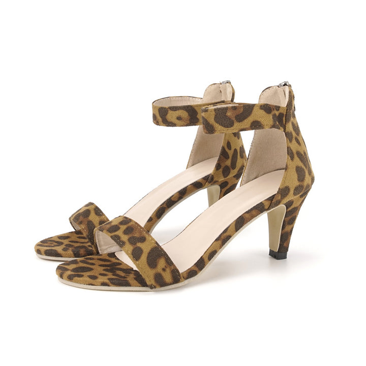 Women's Suede Coloured and Leopard Print High Heel Shoes | Confetti Living