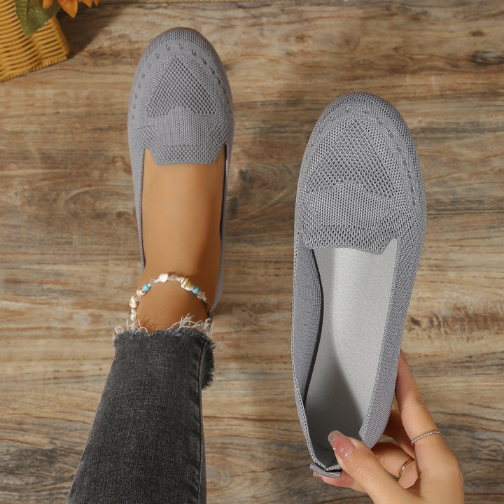 Women's Fashion Trend Woven Flat Shoes in Grey | Confetti Living