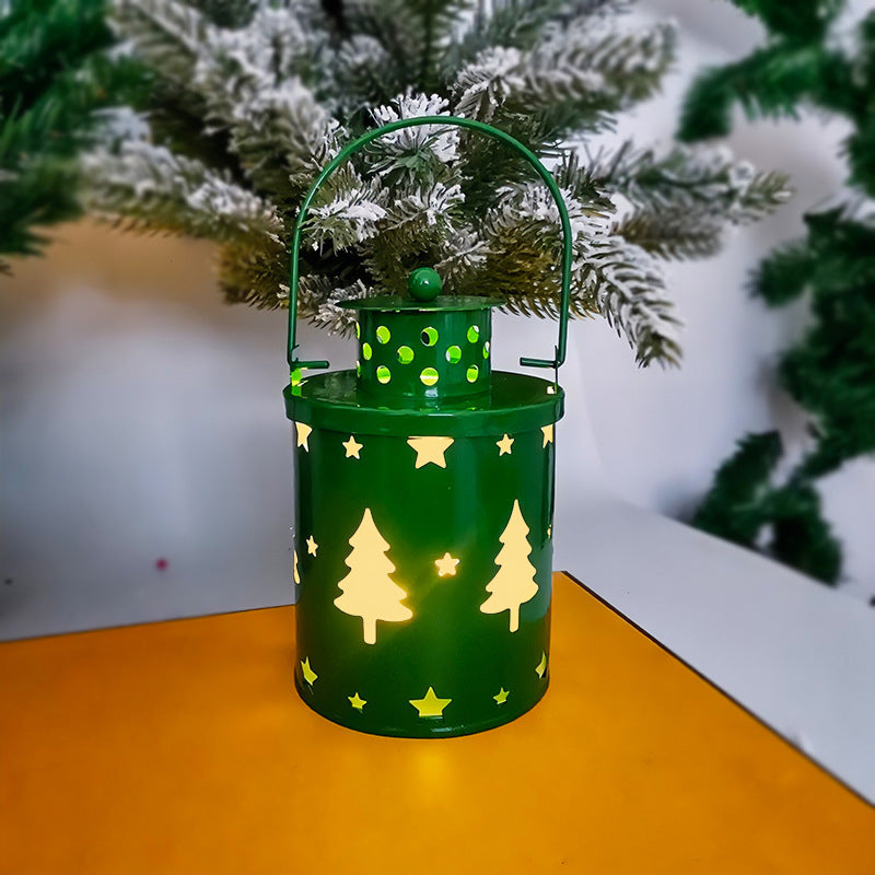 Christmas Electronic Candle LED Lanterns - Nordic Style in Green | Confetti Living