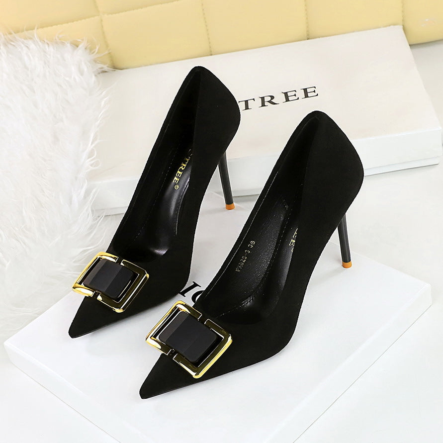 Women's Black High Heel Stiletto Shoes | Confetti Living