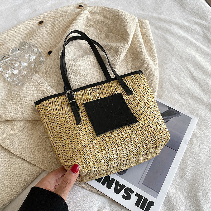 Women's Woven Straw Large Capacity Bag | Confetti Living