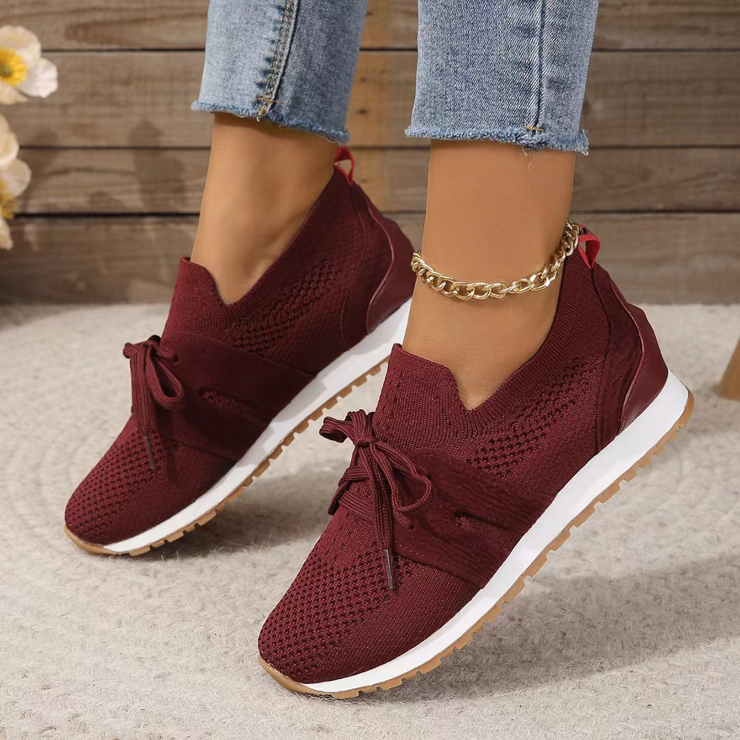 Women's Comfortable Fly Woven Mesh Lace-up Casual Shoes | Confetti Living