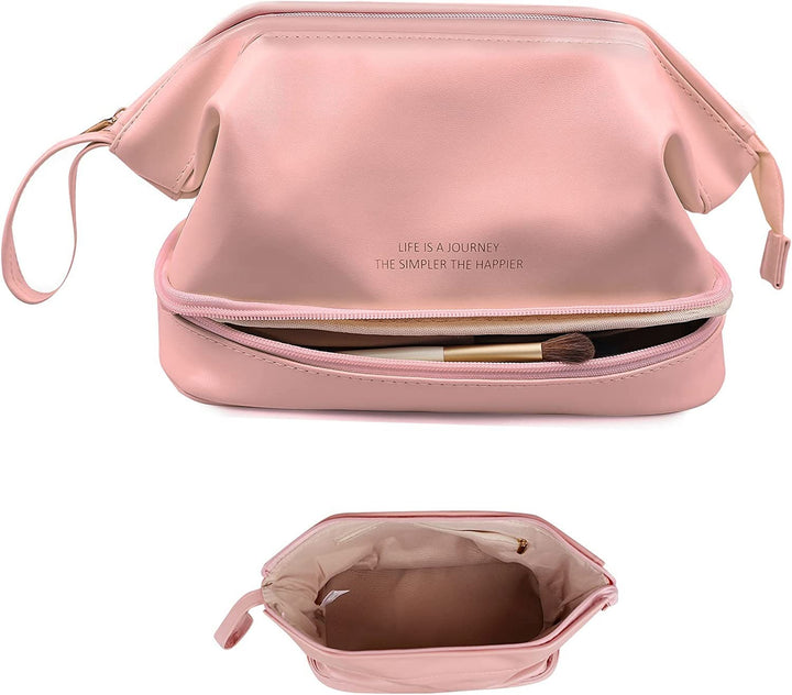 Cloud Style Double Layer Large Cosmetic Bag