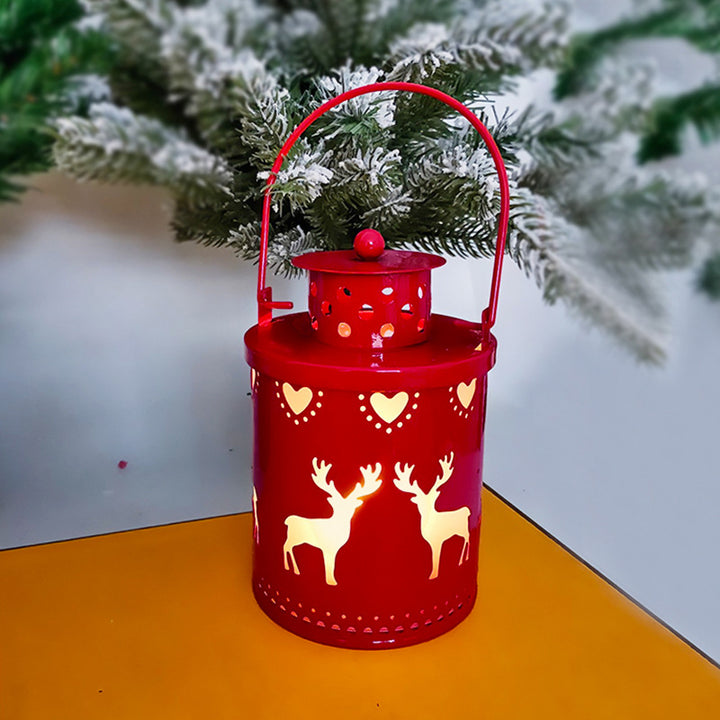 Christmas Electronic Candle LED Lanterns - Nordic Style in Red | Confetti Living