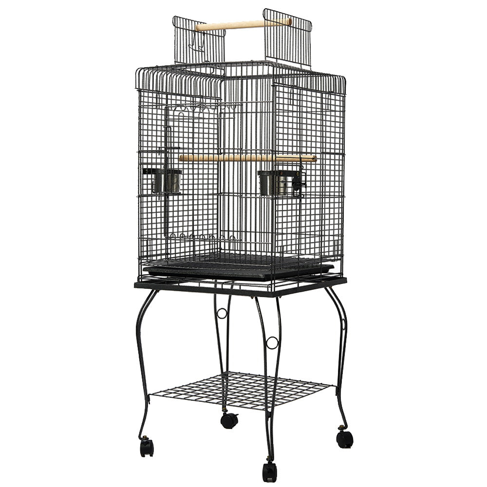 Pet Bird Cage with Stainless Steel Feeders | Confetti Living