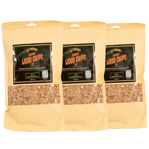 Bar Tools Cocktail Chimney Old Fashioned Smokin' Wood Chips Apple 3 pack | Confetti Living