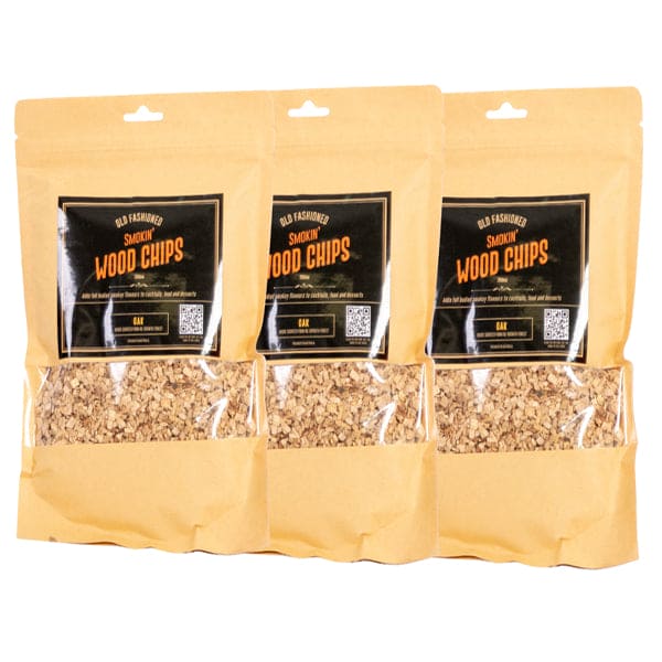 Bar Tools Cocktail Chimney Old Fashioned Smokin' Wood Chips Oak 3 pack | Confetti Living