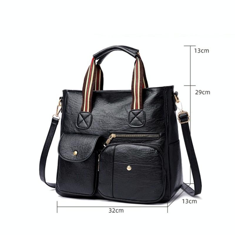 Yellow Middle-aged Mother Bag with Multi-pocket Capacity