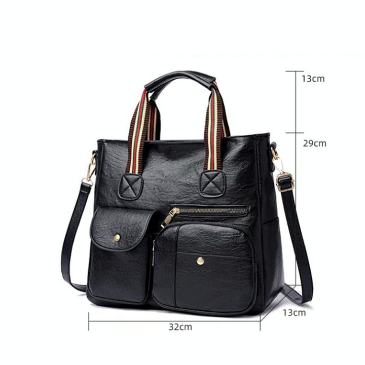 Yellow Middle-aged Mother Bag with Multi-pocket Capacity