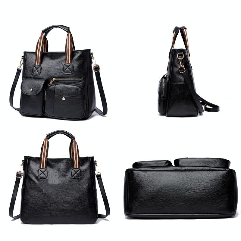 Yellow Middle-aged Mother Bag with Multi-pocket Capacity
