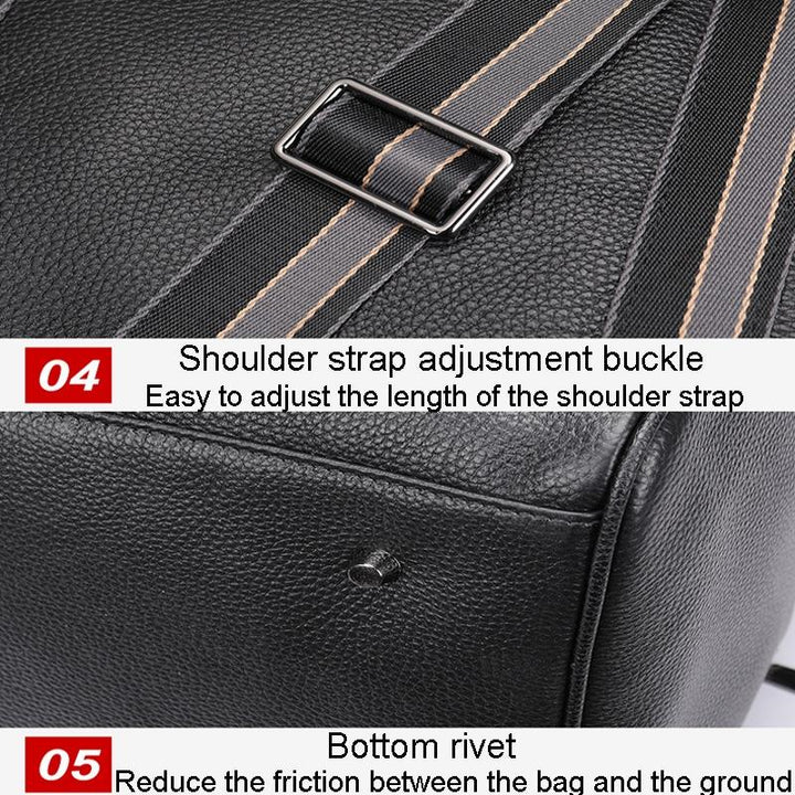 Multifunctional Back Leather Travel Bag - Large Capacity