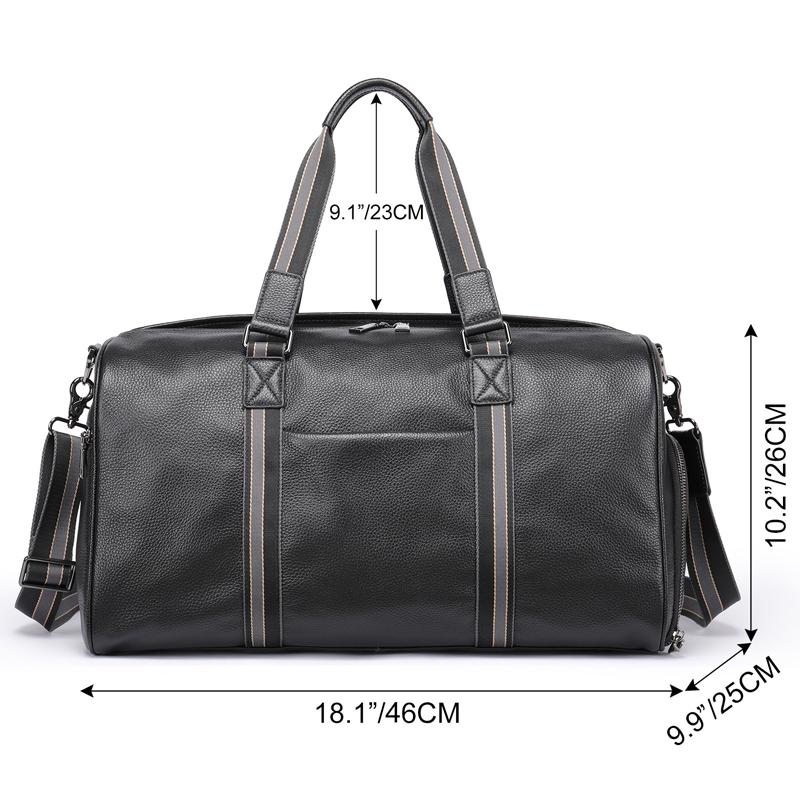 Multifunctional Back Leather Travel Bag - Large Capacity