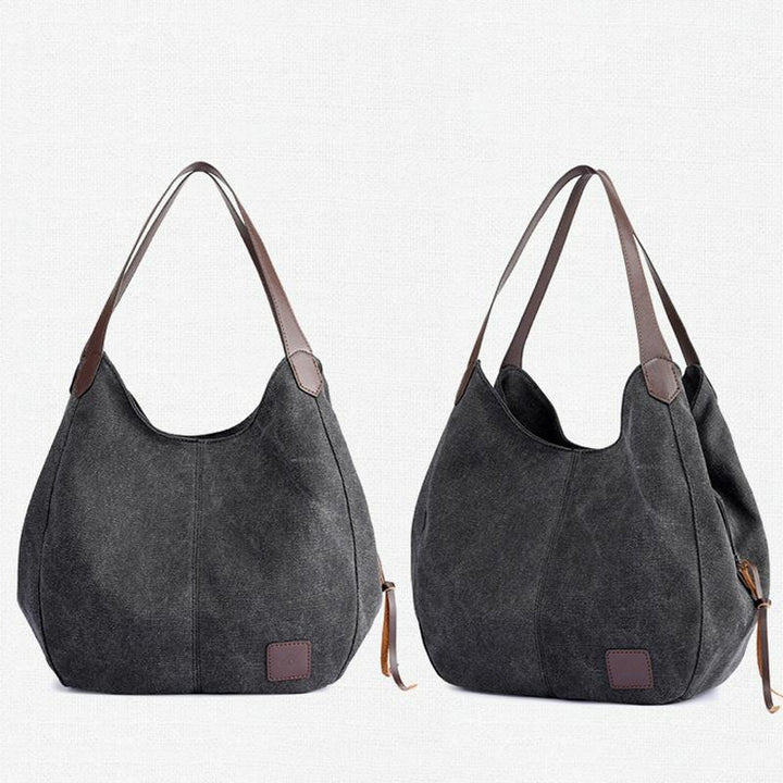 Women's Retro Art Shoulder Bag - Lake Blue