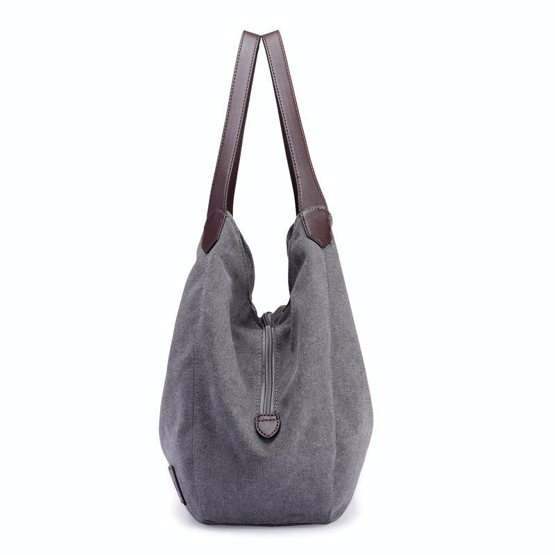 Women's Retro Art Shoulder Bag - Lake Blue