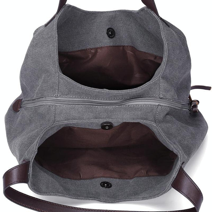 Women's Retro Art Shoulder Bag - Lake Blue