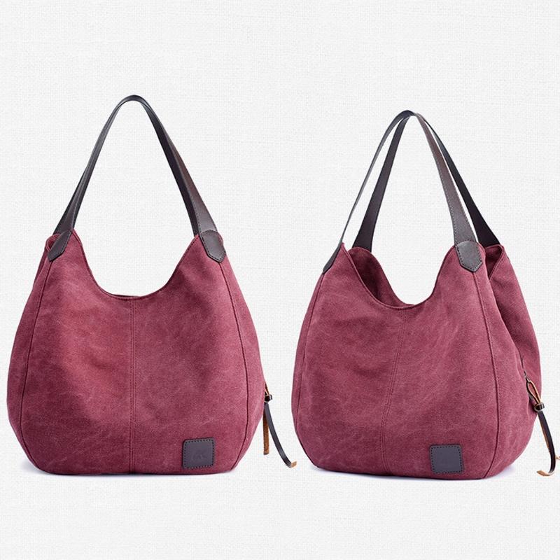 Women's Retro Art Shoulder Bag - Lake Blue
