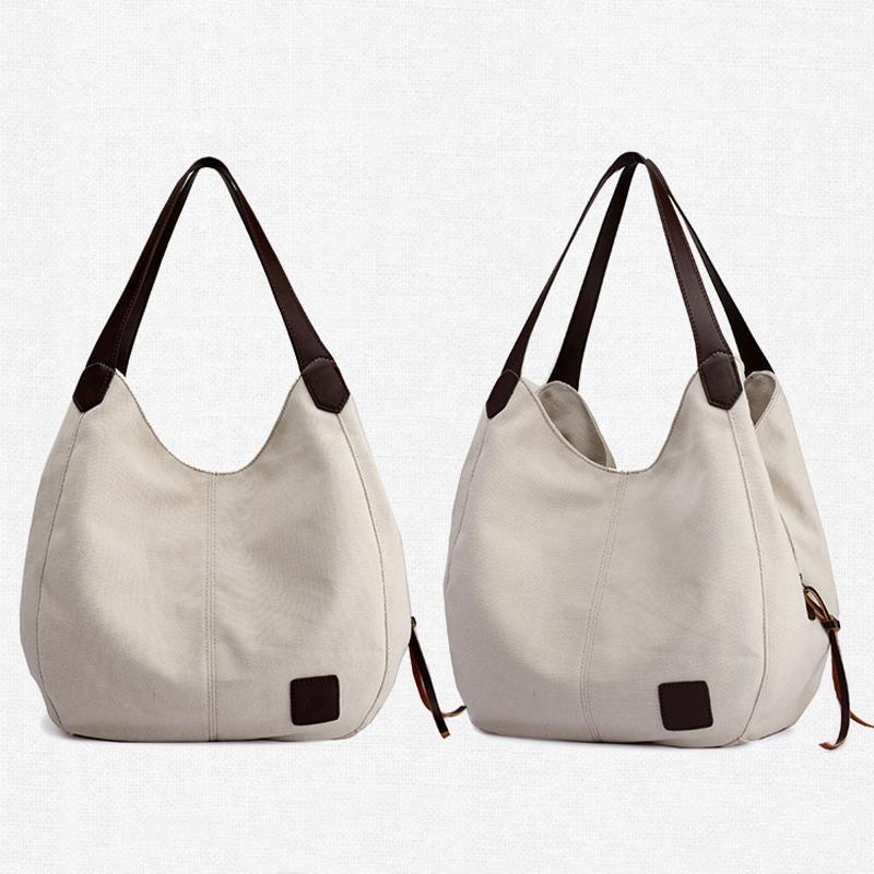Women's Retro Art Shoulder Bag - Lake Blue