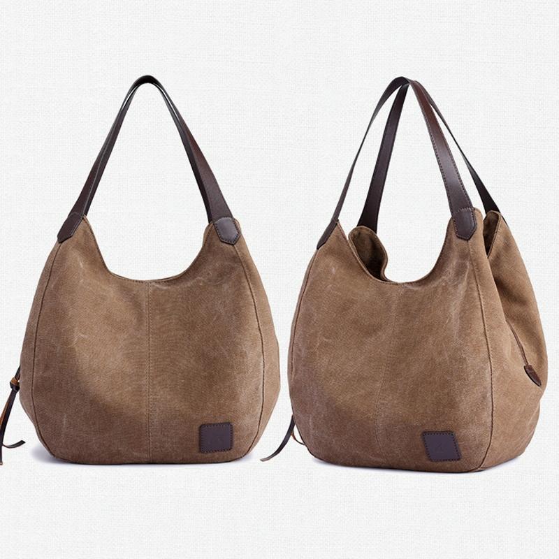Women's Retro Art Shoulder Bag - Lake Blue