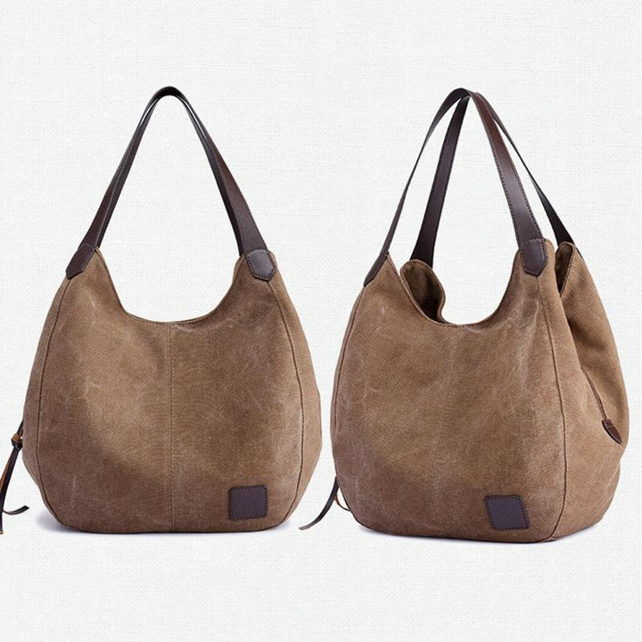 Women's Retro Art Shoulder Bag - Lake Blue