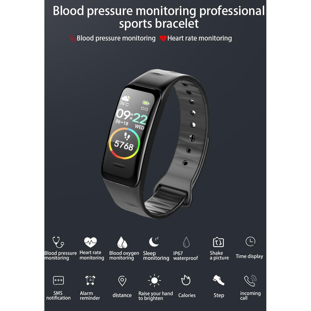 Waterproof Smart Bracelet With Colour Screen - Ip67 - Red