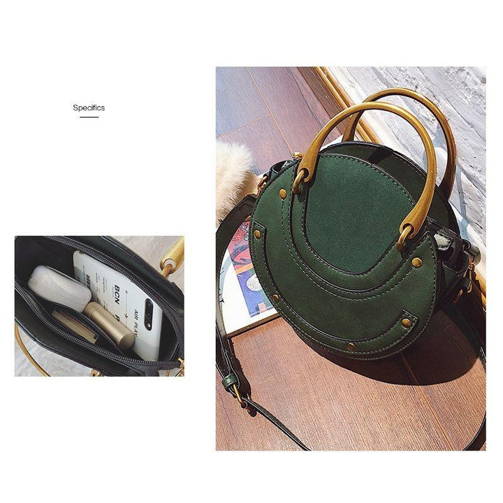 Women's Retro Green Leather Mini Shoulder Bag