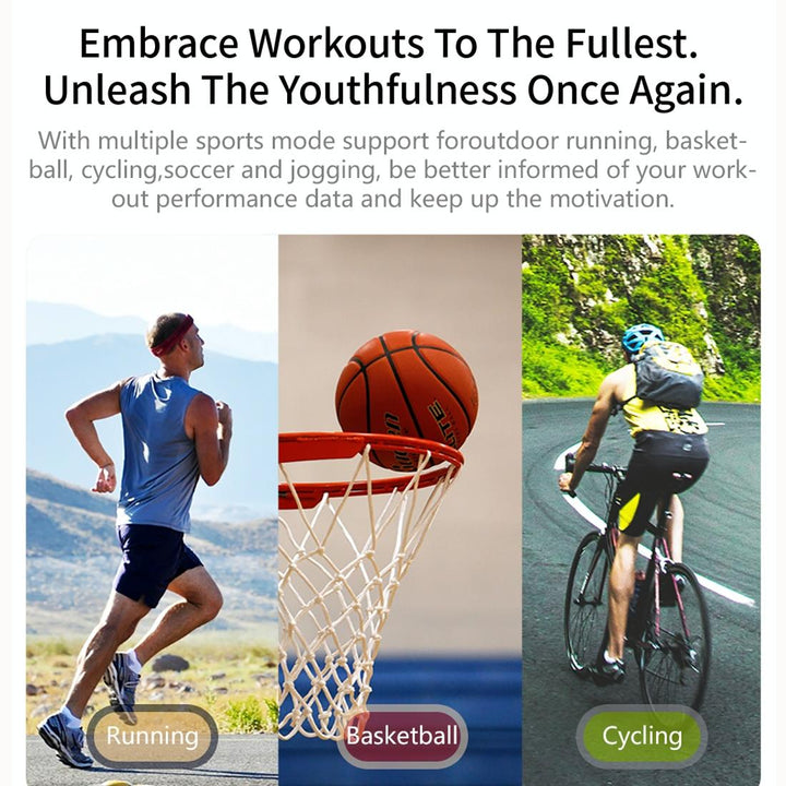 Smart Bracelet With Call Heart Bp Sleep And Oxygen Monitoring - Black