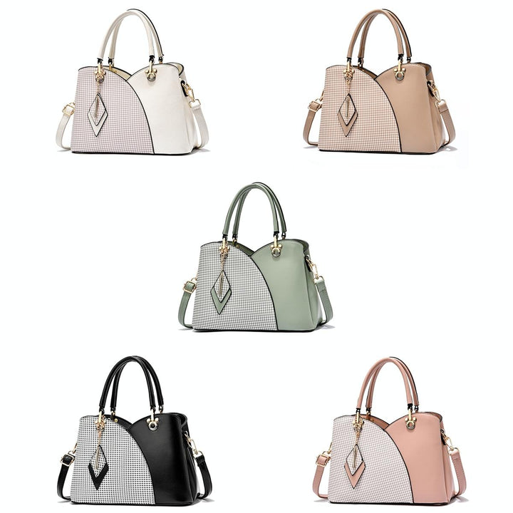 Women's Spacious Texture Handbag - Green