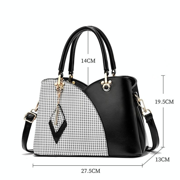 Women's Spacious Texture Handbag - Green