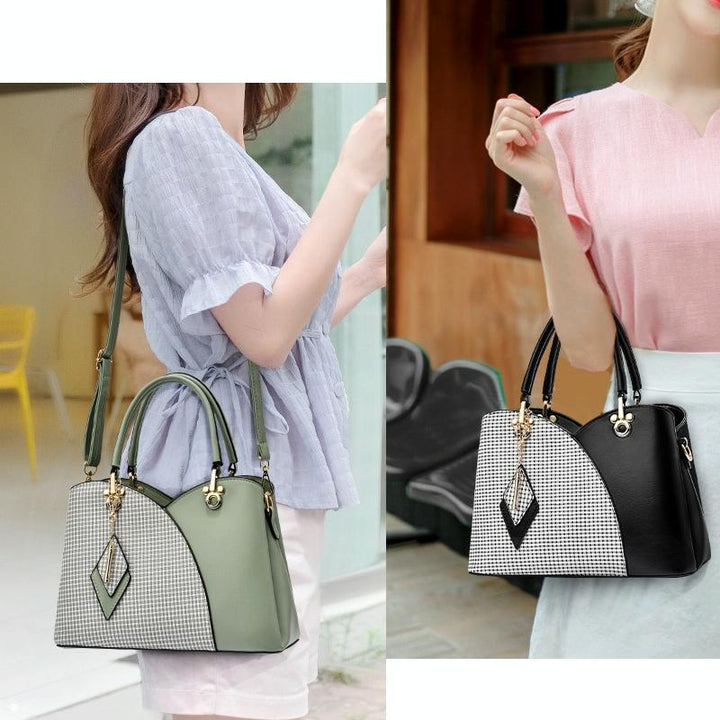 Women's Spacious Texture Handbag - Green