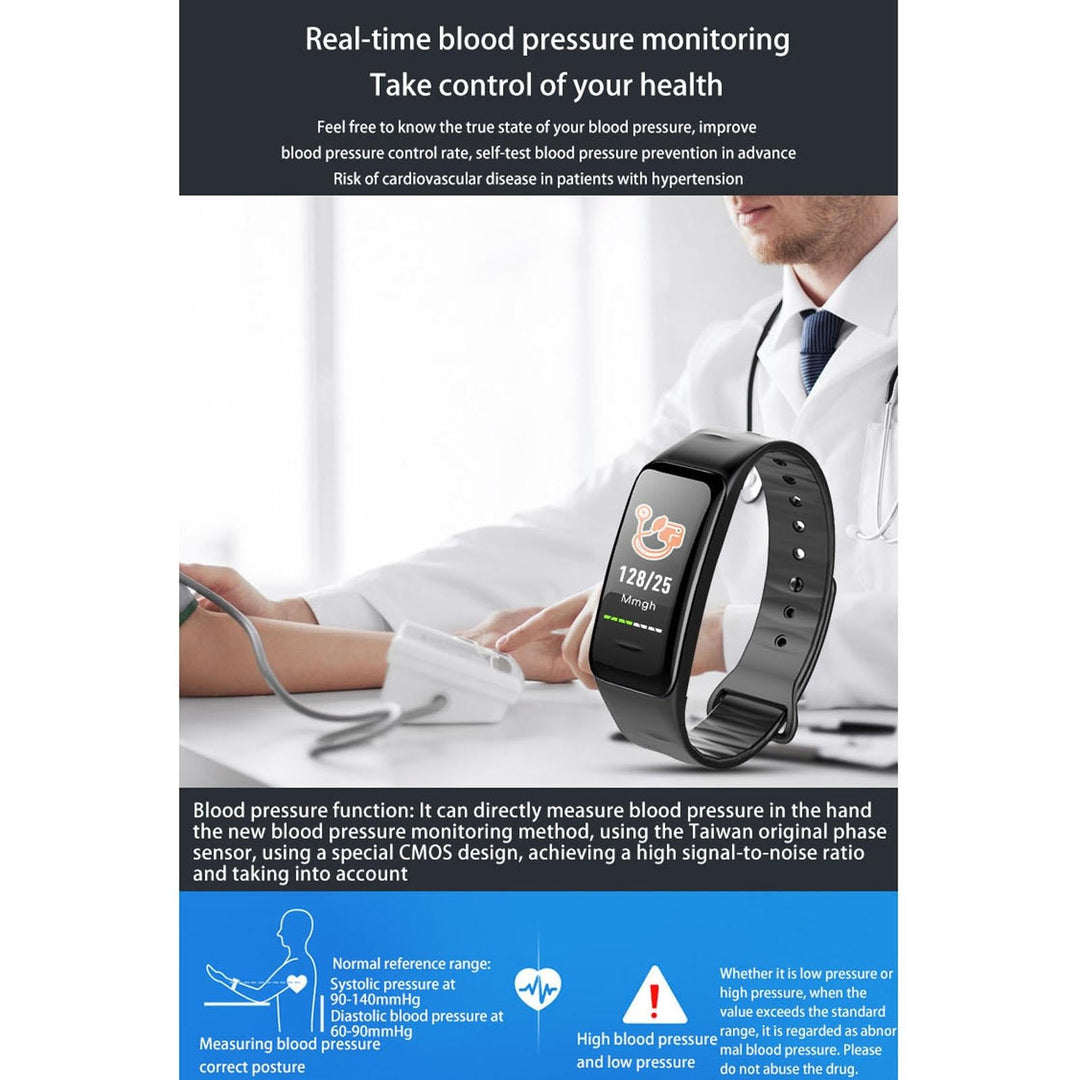 Waterproof Smart Bracelet With Colour Screen - Ip67 - Blue