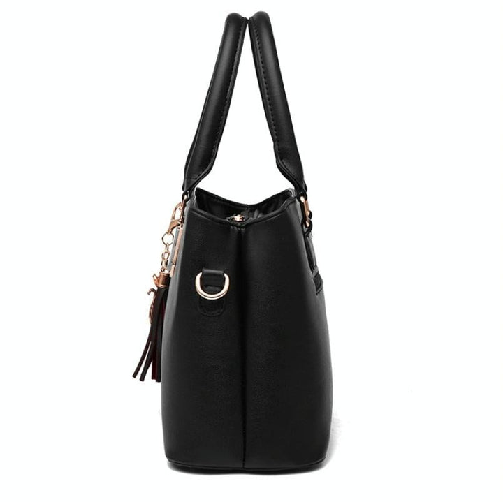 Women's Messenger Bag and Large Capacity Bag Set - Black